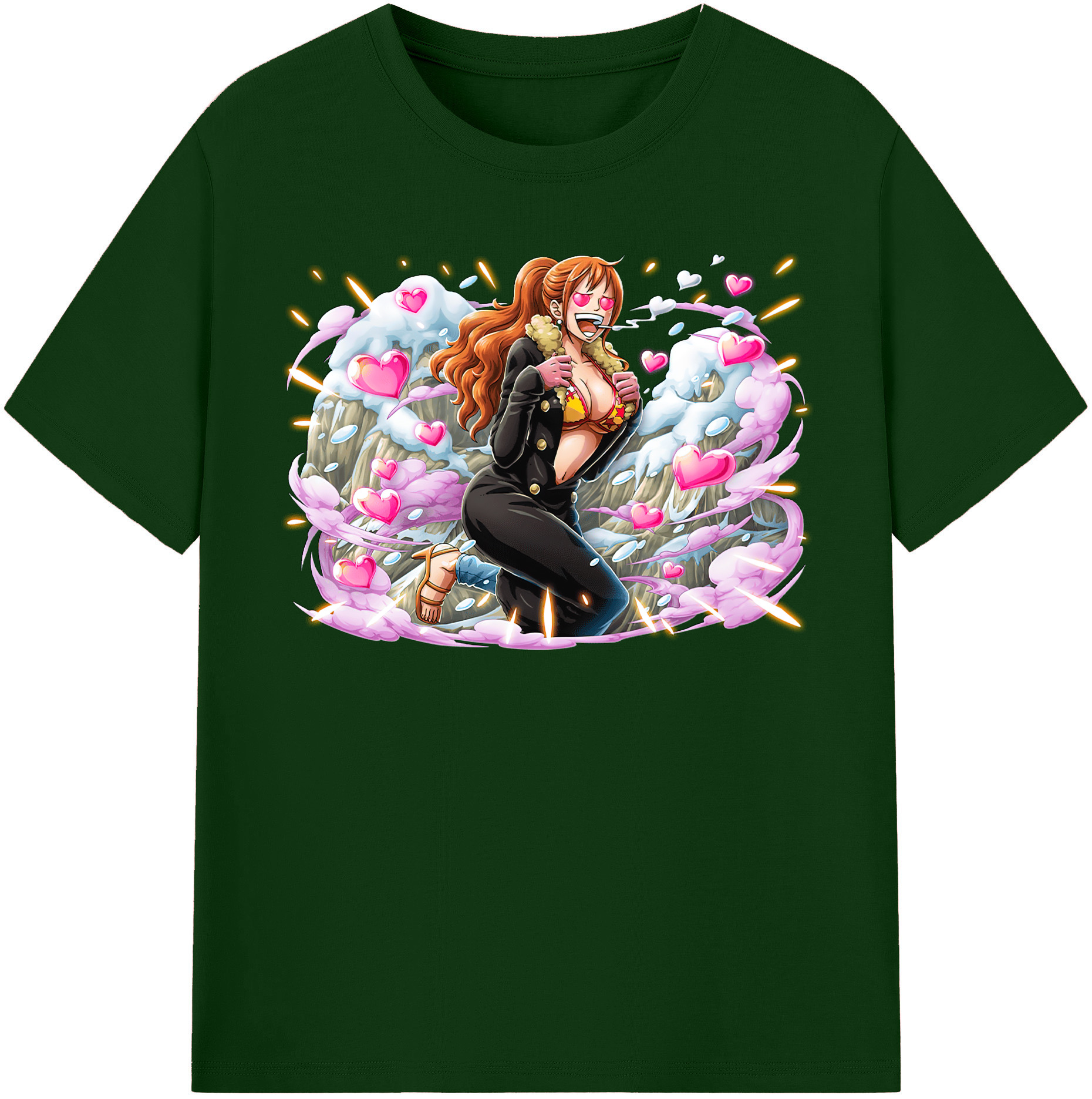 ワンピース ナミ ONE PIECE Nami 綿100％半袖Tシャツ（フロントプリント）